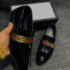Men Solid Leather Black Loafers-Men's Shoes-ezytobuy.pk-Rs.3500